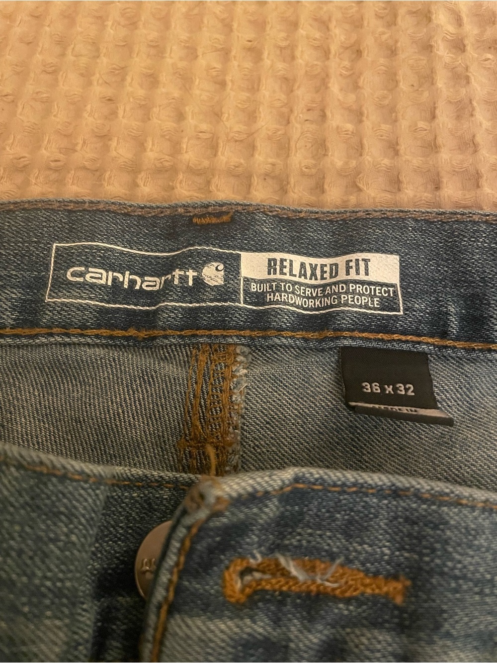 Carhartt Relaxed Fit Men’s Denim Blue Jeans